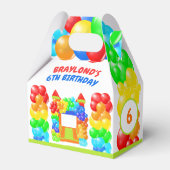 バウンスカラフルハウス誕生日 フェイバーボックス (正面サイド)