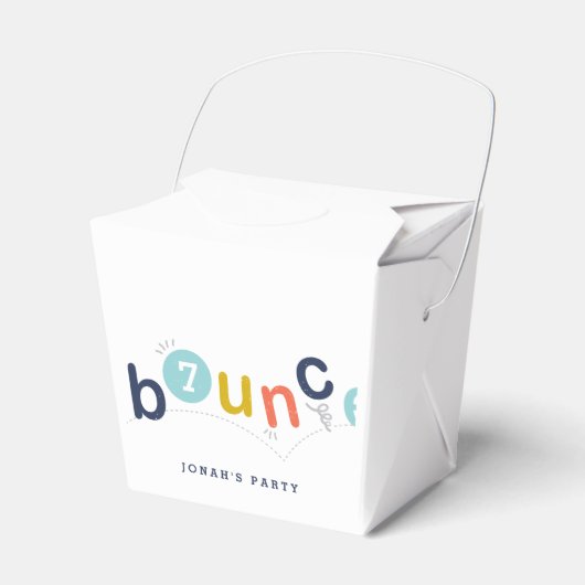 バウンスカラフル子供の誕生日パーティー フェイバーボックス (正面サイド)