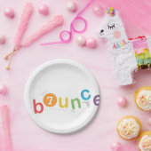 バウンスカラフル子供の誕生日パーティー ペーパープレート (パーティー)