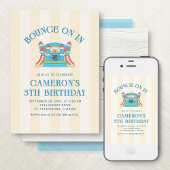 バウンスキャッスルハウス誕生日招待状 招待状