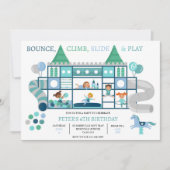 バウンスクライム遊バースデーパーティーの招待 招待状 (正面)