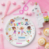 バウンスジャンピングパーク子供の誕生日 ペーパープレート (パーティー)