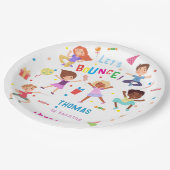 バウンスジャンピングパーク子供の誕生日 ペーパープレート (アングル)