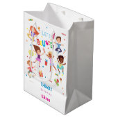 バウンスジャンピングパーク子供の誕生日 ミディアムペーパーバッグ (正面アングル)