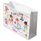 バウンスジャンピングパーク子供の誕生日 ラージペーパーバッグ (正面アングル)