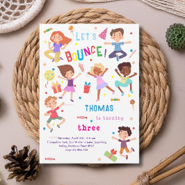 バウンスジャンピングパーク子供の誕生日 招待状