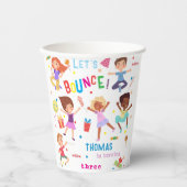 バウンスジャンピングパーク子供の誕生日 紙コップ (正面)