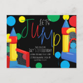 バウンスジャンプ子供の誕生日パーティードットバルーン ポストカード (正面)