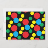 バウンスジャンプ子供の誕生日パーティードットバルーン 招待状 (裏面)