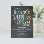 バウンスジャンプ遊とバースデータパーティーの招待 招待状 (スタンド正面)