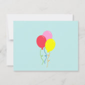 バウンスジ遊ム子供の誕生日パーティの招待状 招待状 (裏面)