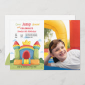 バウンスハウスの写真招待状 招待状 (正面/裏面)