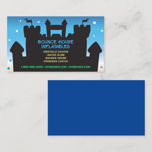 バウンスハウスインフレータブルパーティーあなたの名刺 名刺 (正面/裏面)