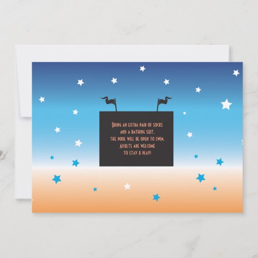 バウンスハウスキャッスルバースデーパーティーインフレータブルジャンプ 招待状 (裏面)