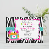 バウンスハウスキャッスル誕生日招待状 招待状 (スタンド正面)