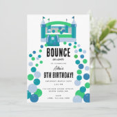 バウンスハウスジャンピングキャッスルボーイズ誕生日パーティー 招待状 (スタンド正面)