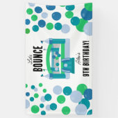 バウンスハウスジャンピングキャッスルボーイズ誕生日パーティー 横断幕 (縦)