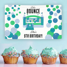 バウンスハウスジャンピングキャッスルボーイズ誕生日パーティー 横断幕