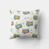 バウンスハウスジャンピングキャッスルボールかわいいパターン クッション (裏面)