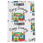 バウンスハウスジャンピングキャッスルボールキッズ名 ミディアムペーパーバッグ (正面)