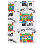 バウンスハウスジャンピングキャッスルボールキッズ名 ミディアムペーパーバッグ (裏面)