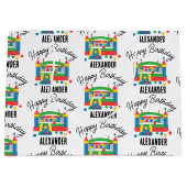 バウンスハウスジャンピングキャッスルボールキッズ名 ラージペーパーバッグ (正面)