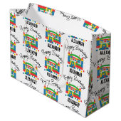 バウンスハウスジャンピングキャッスルボールキッズ名 ラージペーパーバッグ (裏面アングル)