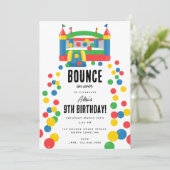 バウンスハウスジャンピングキャッスル子供の誕生日パーティー 招待状 (スタンド正面)