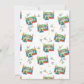 バウンスハウスジャンピングキャッスル誕生日カスタム写真 招待状 (裏面)