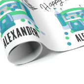 バウンスハウスジャンピングキャッスル誕生日名キッズボーイ ラッピングペーパー (ロールコーナー)