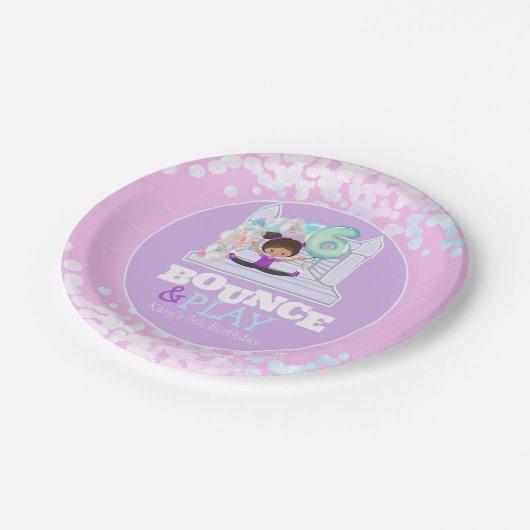 バウンスハウスジャンプシッ遊ク誕生日 ペーパープレート (アングル)