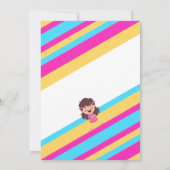 バウンスハウスジャンプトランポリンパーティー子供の誕生日 招待状 (裏面)