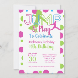バウンスハウスジャンプパーティートランポリンパーク誕生日 招待状