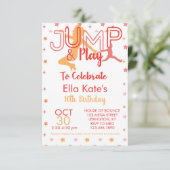 バウンスハウスジャンプパーティートランポリンパーク誕生日 招待状 (スタンド正面)