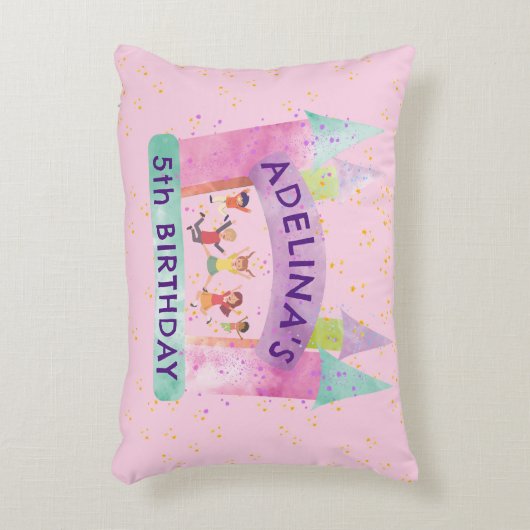 バウンスハウスジャ遊ンプ体操子供の誕生日 アクセントクッション (正面(垂直))