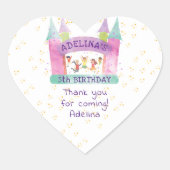 バウンスハウスジャ遊ンプ体操子供の誕生日 ハートシール (正面)