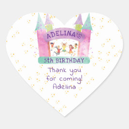 バウンスハウスジャ遊ンプ体操子供の誕生日 ハートシール