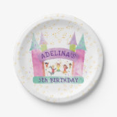 バウンスハウスジャ遊ンプ体操子供の誕生日 ペーパープレート (正面)