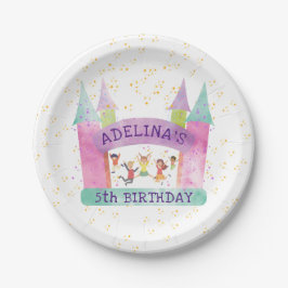 バウンスハウスジャ遊ンプ体操子供の誕生日 ペーパープレート