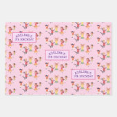 バウンスハウスジャ遊ンプ体操子供の誕生日 ラッピングペーパーシート (正面)