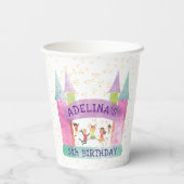 バウンスハウスジャ遊ンプ体操子供の誕生日 紙コップ (裏面)
