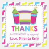 バウンスハウスステッカー/バウンスハウスフェイスタグ スクエアシール (正面)