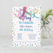 バウンスハウストランポリンジャンプバースデーパーティー 招待状 (スタンド正面)