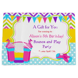 バウンスハウスバウシーキャッスル誕生日ガールサンティユー ラージペーパーバッグ