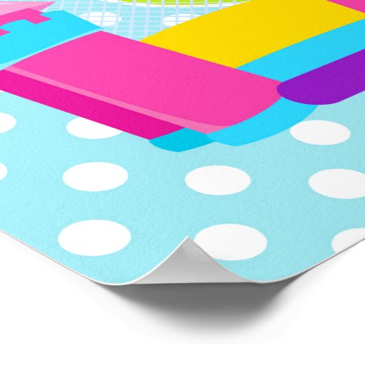 バウンスハウスバウシーキャッスル誕生日ガール ポスター (角)