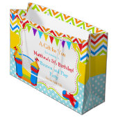 バウンスハウスバウシーキャッスル誕生日ボーイサンキュー ラージペーパーバッグ (正面アングル)