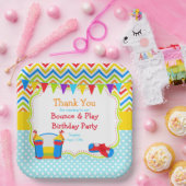 バウンスハウスバウンシーキャッスルバースデーパーティー ペーパープレート (パーティー)