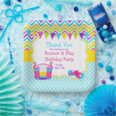 バウンスハウスバウンシーキャッスルバースデーパーティー ペーパープレート (パーティー)