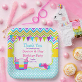 バウンスハウスバウンシーキャッスルバースデーパーティー ペーパープレート (パーティー)