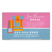 バウンスハウスバウンスジャンプビジネス マグネット名刺 (正面)